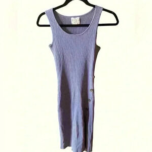 Hippie Rose Small long grey ribbed sweater dress.Sleeveless, worn once. EUC